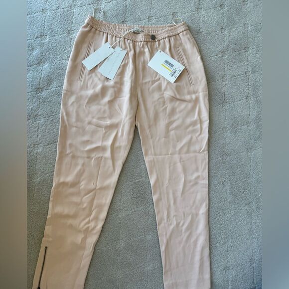 NWT Stella McCartney trousers tapered pants with pockets blush pink sz 46